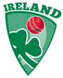 Cricket Ball Shamrock Ireland shield