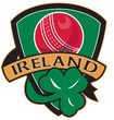 Cricket Ball Shamrock Ireland shield