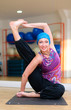 Young woman doing yoga