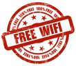 Sternen Stempel rot rt FREE WIFI