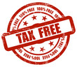 Sternen Stempel rot rt TAX FREE