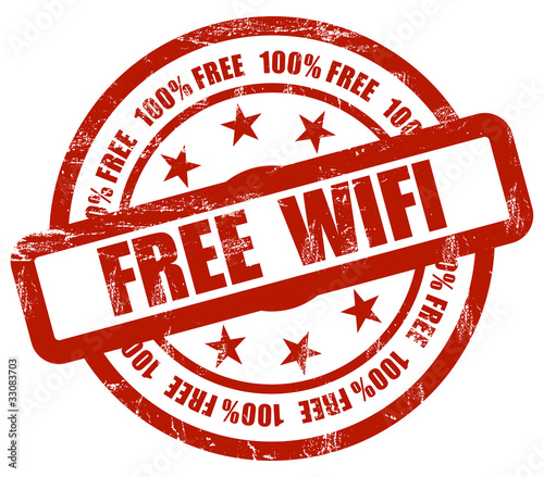 Illustration: Sternen Stempel rot rt FREE WIFI Sternen Stempel rot rt FREE WIFI