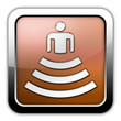 Bronze Glossy Square Icon "Amphitheater"