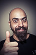 happy man who says ok with his hand