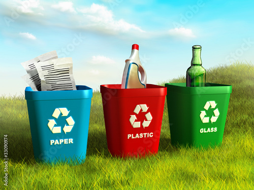 Illustration: Recycle bins Recycle bins