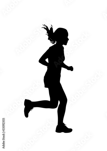 Girl Runner Silhouette