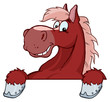 Red Horse Mascot Cartoon Head Red Horse Mascot Cartoon Head