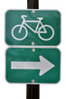 Bike route sign