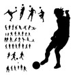 soccer silhouettes soccer silhouettes
