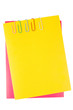 Colour paper with a paper clip