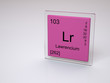 Lawrencium - symbol Lr - chemical element of the periodic table