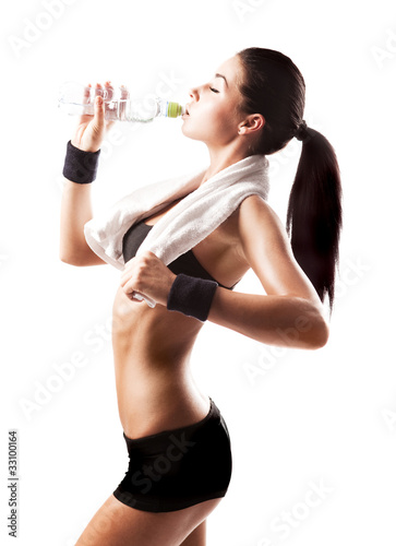 Photo: woman drinking water woman drinking water