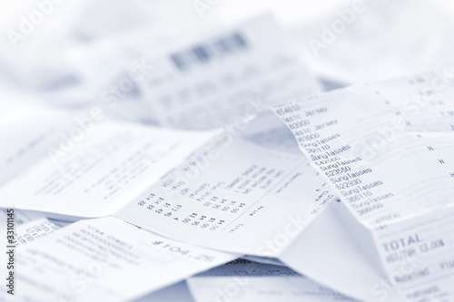 Photo: Sales receipts Sales receipts