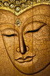 Buddha image in thai style wood carving