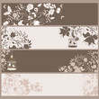 Set of 4 vintage horizontal banners.
