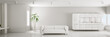 Modern weiss apartment interior panorama 3d render