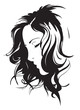 Hand-drawn fashion model. Vector illustration. Woman's face
