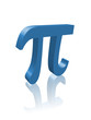 "PI" (constant mathematics science number greek symbol 3d image)