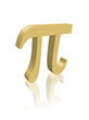 "PI" (number constant mathematics science greek symbol 3d image)