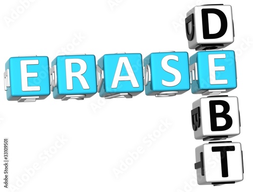 Illustration: 3D Erase Debt Crossword 3D Erase Debt Crossword