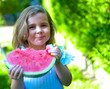 Foto: Wassermelone essen Wassermelone essen