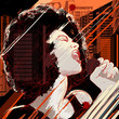 jazz singer on grunge background