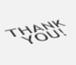 vector thank you text  design