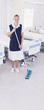 Orderly sweeping in hospital