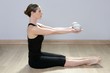 pilates tonning ball woman yoga aerobics sport gym