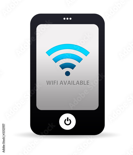Illustration: Mobile Phone Wifi Available Mobile Phone Wifi Available