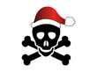 Bad Santa - Totenkopf mit Weihnachtsm&uuml;tze - Christmas Skull
