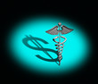 Caduceus Medical Symbol chrome