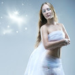 picture of angel girl in shiny light