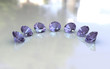 Set of seven round lavender amethyst stones Set of seven round lavender amethyst stones