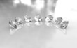 Set of seven round brilliant diamonds Set of seven round brilliant diamonds