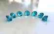 Set of seven round aquamarine stones Set of seven round aquamarine stones
