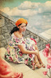 beauty young woman in perfect dress