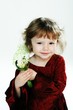 Little girl with flowers