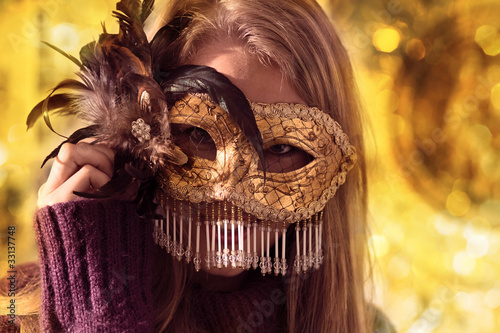 Photo: gold mask . gold mask .