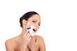 girl with a razor