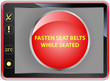 airplane display, fasten seatbelts, travel concept