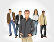 Template of a group business people Template of a group business people