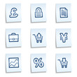 E-business web icons, blue notes E-business web icons, blue notes