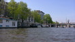 Houseboats along canals, Amsterdam, Netherlands