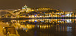 Vila Nova de Gaia at night opposite Porto, Portugal