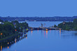Schleuse in Kiel Dämmerung