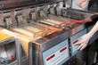 Deep fryer with boiling oil Deep fryer with boiling oil