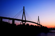 Köhlbrandbrücke Hamburg am Abend