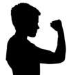 Isolated Boy Child Gesture Showing Fist