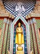Buddha standing in front of the church , Thailand Buddha standing in front of the church , Thailand